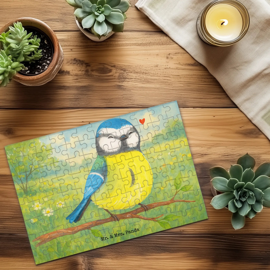 Puzzle Vogel Blaumeise Design Puzzle, Ostern, Osterhase, Ostergeschenke, Osternest, Osterdeko, Geschenke zu Ostern, Ostern Geschenk, Ostergeschenke Kinder, Ostern Kinder, Ostergrüße, Blaumeise, Vogel, liebe Grüße, Frühling, Frühlingsgefühle, Osterzeit
