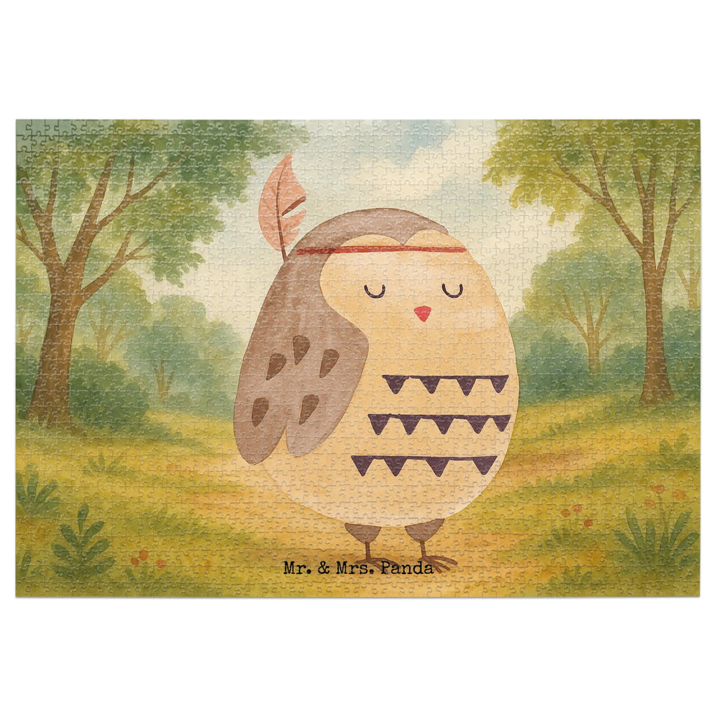 Puzzle Eule Federschmuck Design Puzzle, Eule, Eule Deko, Owl, Das Leben ist ein Abenteuer, Reisespruch, Federschmuck, Dekoration