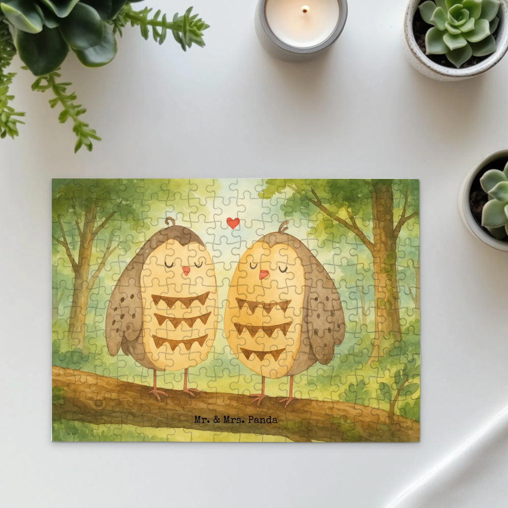 Puzzle Eulen Liebe Design Puzzle, Eule, Eule Deko, Liebe, Hochzeit Spruch, Owl, All you need is love, Liebe Spruch, Freundin Geschenk, Freund, Wortspiel lustig