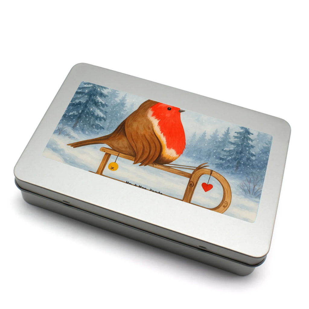 Puzzle Rotkehlchen Schlitten Design Puzzle, Winter, Weihnachten, Weihnachtsdeko, Nikolaus, Advent, Heiligabend, Wintermotiv, Schlitten, Vogel