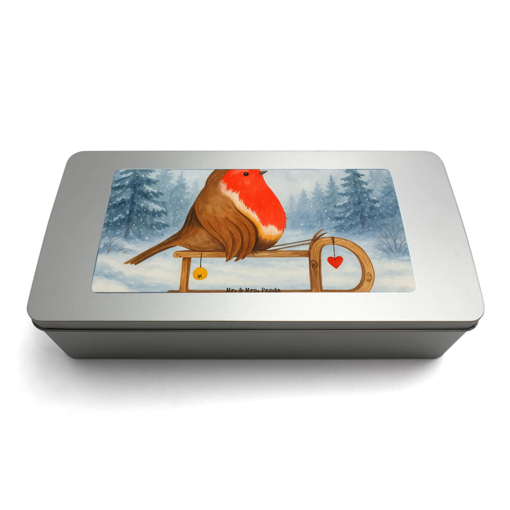 Puzzle Rotkehlchen Schlitten Design Puzzle, Winter, Weihnachten, Weihnachtsdeko, Nikolaus, Advent, Heiligabend, Wintermotiv, Schlitten, Vogel