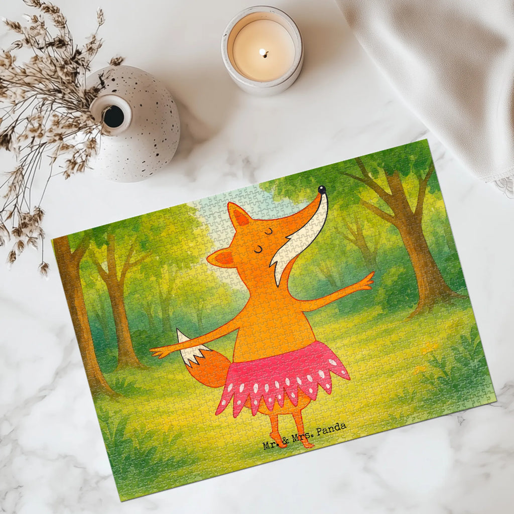 Puzzle Fuchs Ballerina Design Puzzle, Fuchs, Fuchs Spruch, Füchse, Füchsin, Ballerina, Ballett, Tänzerin, Tanzen, Party, Einladung, Geburtstag