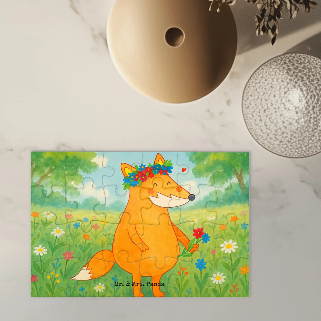 Puzzle Fuchs Blumen Design Puzzle, Fuchs, Füchse, Fox, Liebe, Freundin, Fuchsmädchen, Blumenmädchen, Freundinnen, Liebesbeweis, Blume, Blumen, Motivation, Freude, ich, mich, Selbstliebe