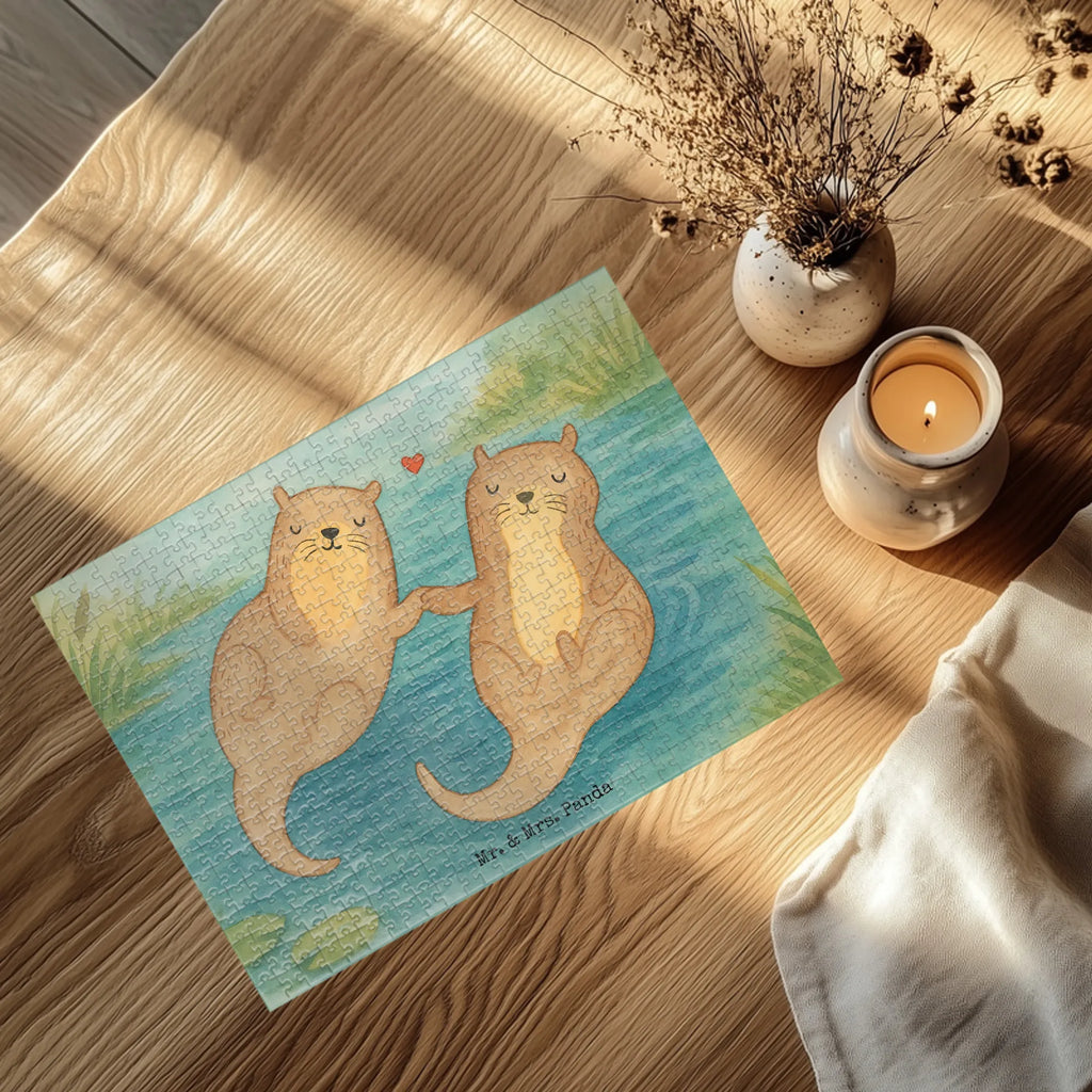 Puzzle Otter Hände halten Design Puzzle, Otter, Fischotter, Seeotter, Otter Seeotter See Otter