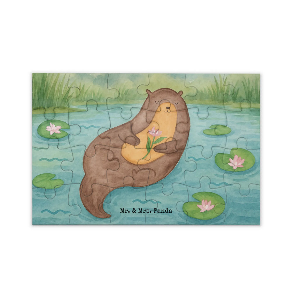 Puzzle Otter Seerose Design Puzzle, Otter, Fischotter, Seeotter, Otter Seeotter See Otter