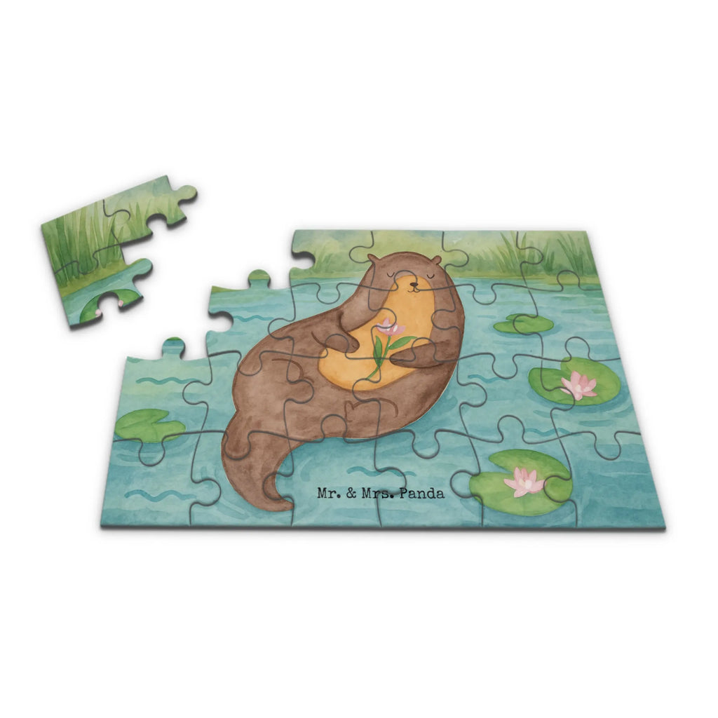 Puzzle Otter Seerose Design Puzzle, Otter, Fischotter, Seeotter, Otter Seeotter See Otter