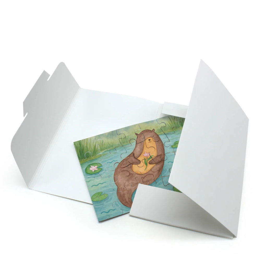 Puzzle Otter Seerose Design Puzzle, Otter, Fischotter, Seeotter, Otter Seeotter See Otter