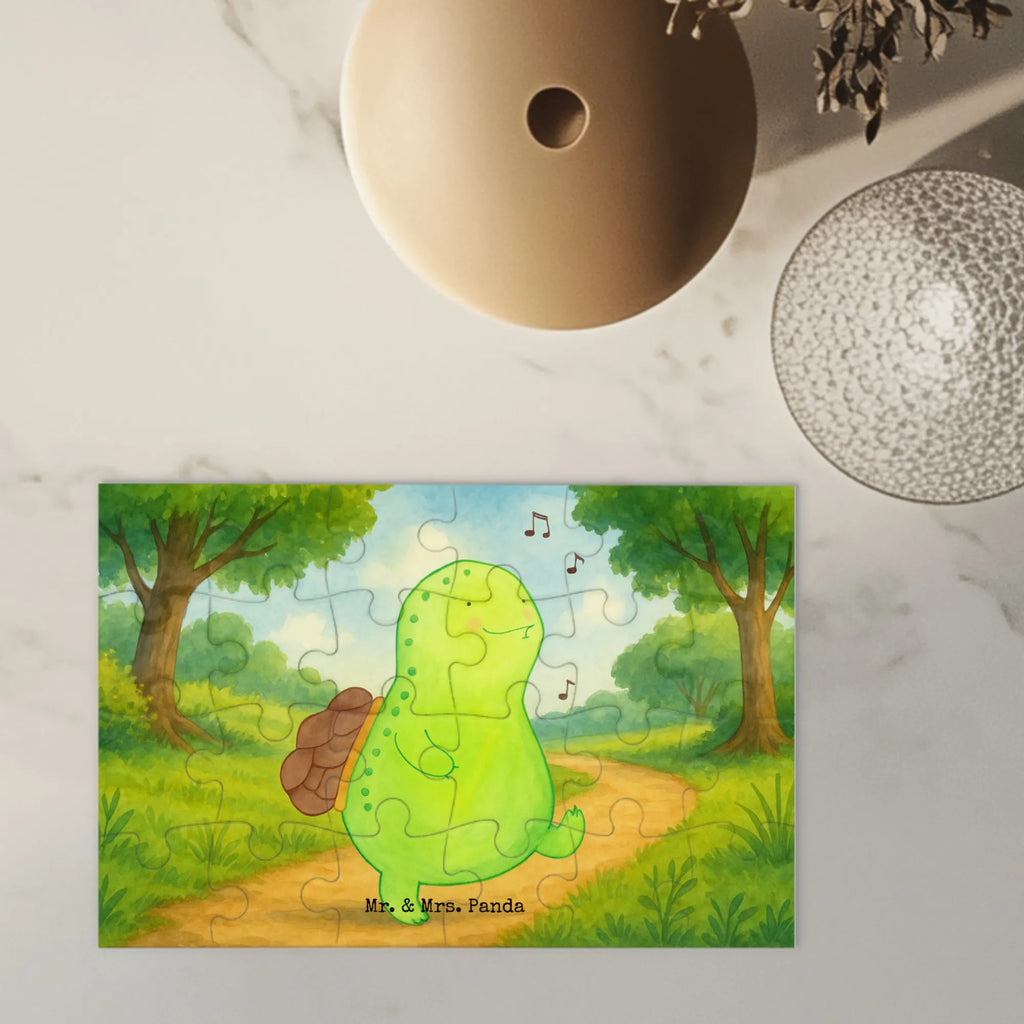 Puzzle Schildkröte Pfeifen Design Puzzle, Schildkröte, Schildi, Schildkröten, fröhlich, Glück, Motivation, Lebensfreude, Depression, Trennung, Neuanfang