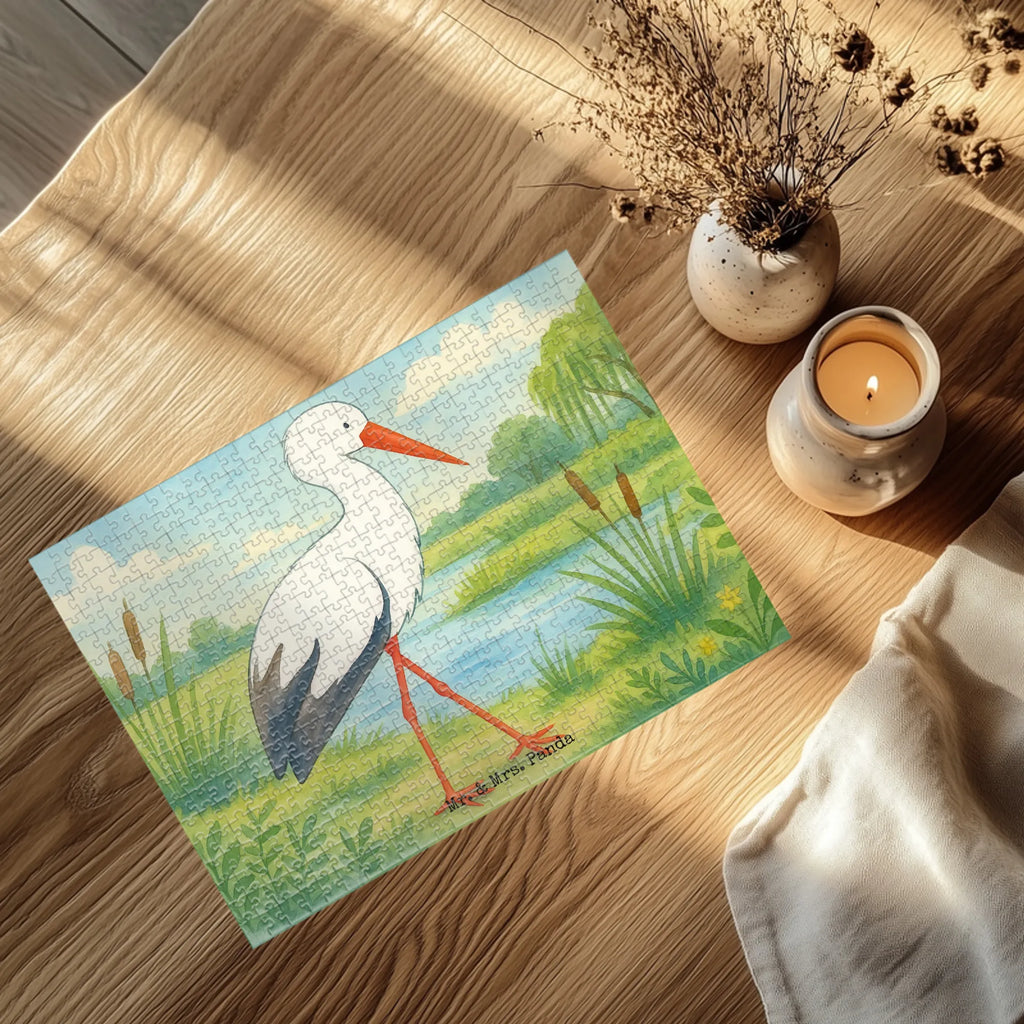 Puzzle Storch Design Puzzle, Tiermotive, Gute Laune, lustige Sprüche, Tiere, Storch, Störche, Schwangerschaft, Geburt, Mutter, Mütter, Mutter werden, Schwanger, Babybauch, Baby