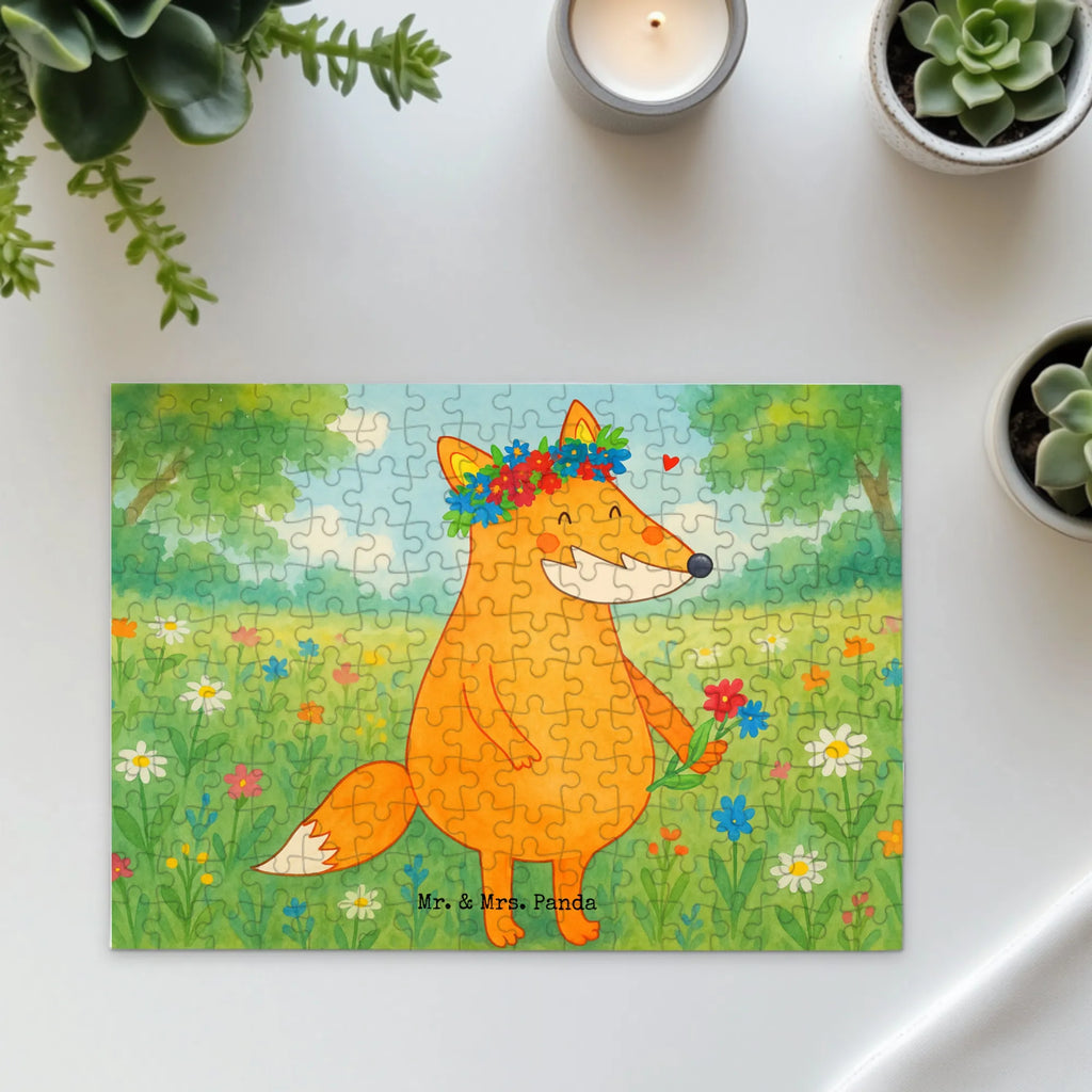 Puzzle Fuchs Blumen Design Puzzle, Fuchs, Füchse, Fox, Liebe, Freundin, Fuchsmädchen, Blumenmädchen, Freundinnen, Liebesbeweis, Blume, Blumen, Motivation, Freude, ich, mich, Selbstliebe