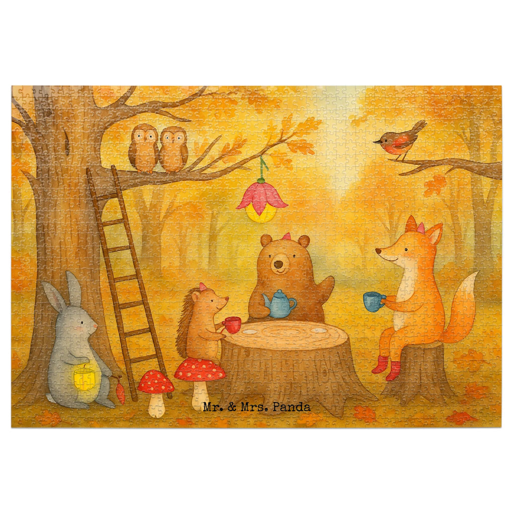 Puzzle Waldtiere Picknick Design Puzzle, Tiermotive, Gute Laune, lustige Sprüche, Tiere, Waldtiere, Picknick, Wald, Fuchs, Hase, Igel, Maus, Eichhörnchen