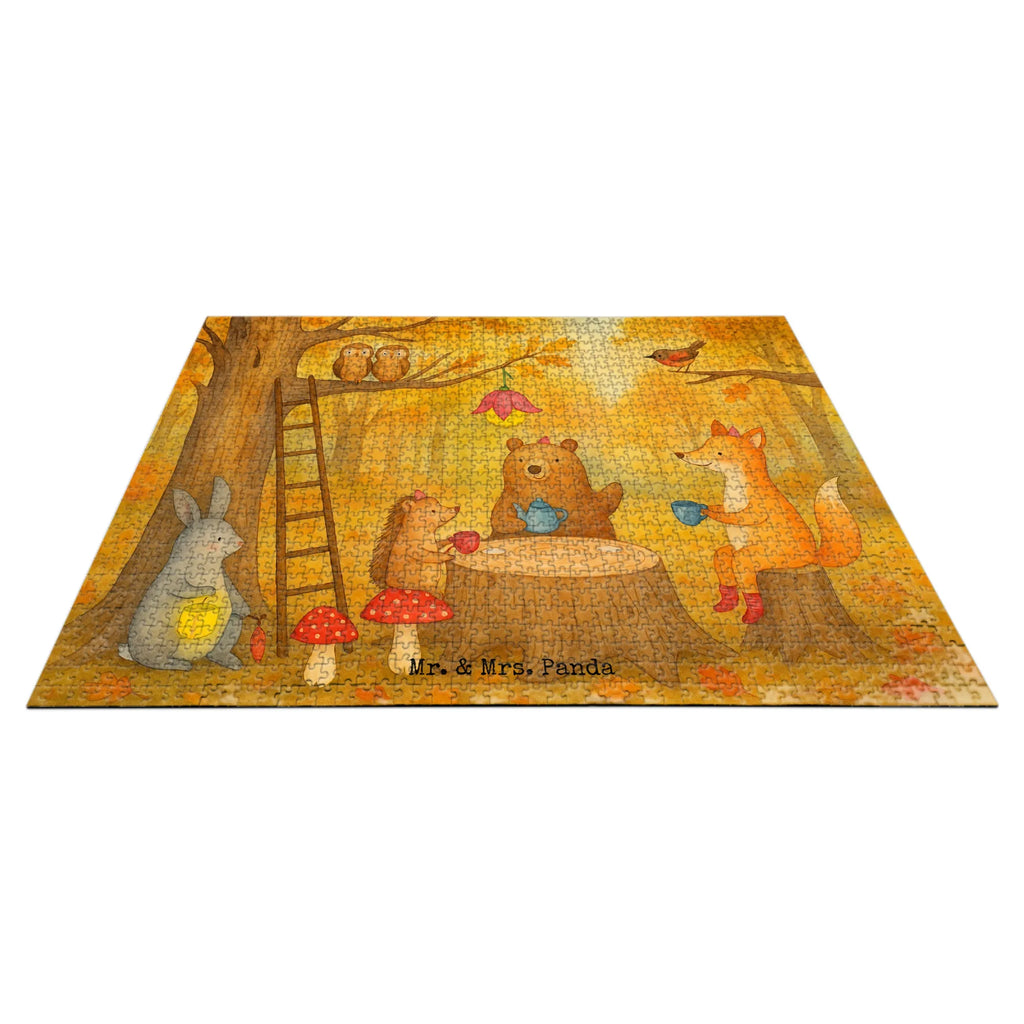 Puzzle Waldtiere Picknick Design Puzzle, Tiermotive, Gute Laune, lustige Sprüche, Tiere, Waldtiere, Picknick, Wald, Fuchs, Hase, Igel, Maus, Eichhörnchen