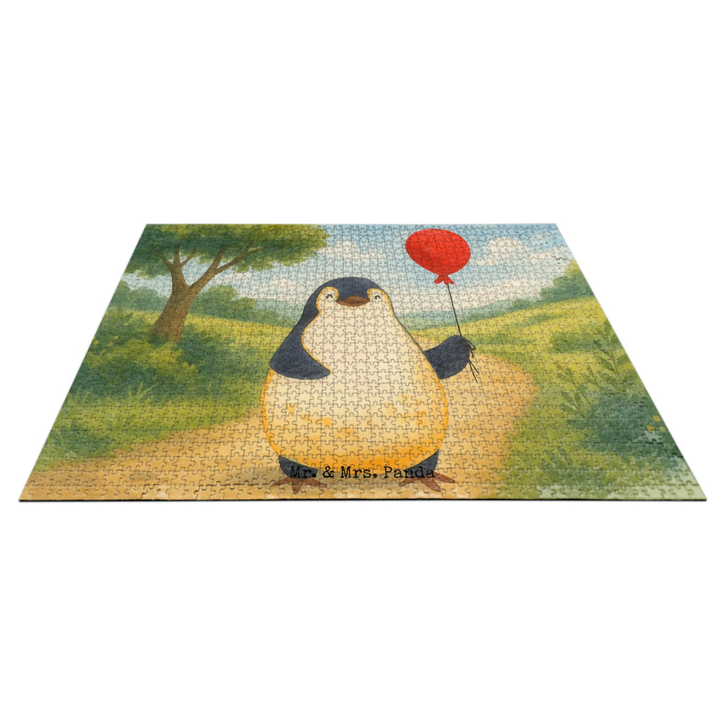Puzzle Pinguin Luftballon Design Puzzle, Pinguin, Pinguine, Luftballon, Tagträume, Lebenslust, Geschenk Freundin, Geschenkidee, beste Freundin, Motivation, Neustart, neues Leben, Liebe, Glück