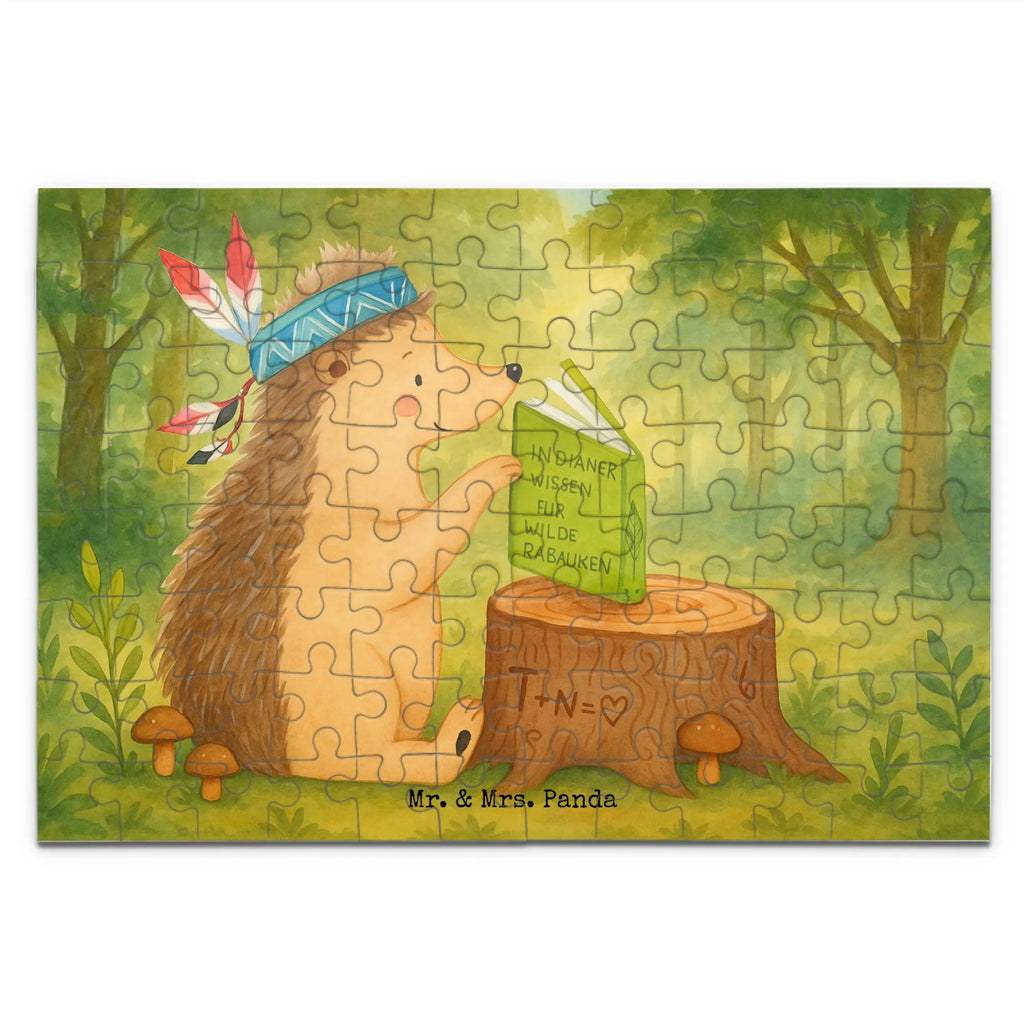 Puzzle Igel Federschmuck Design Puzzle, Waldtiere, Tiere, Igel, Indianer, Abenteuer, Lagerfeuer, Camping
