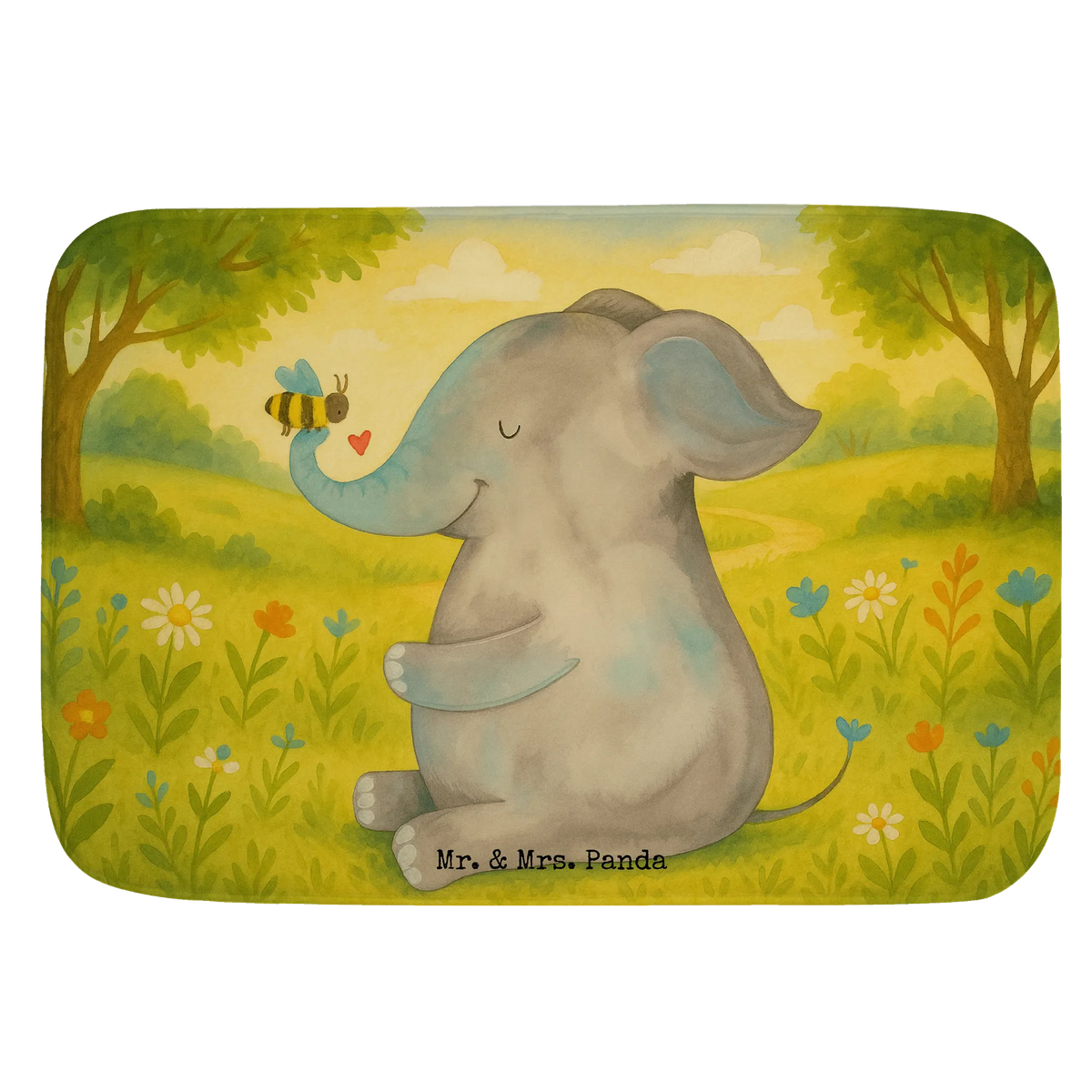 Bath mat elephant bee Design card, gift ideas, gifts, small animals, cute, cute animal motives, hand drawn, funny sayings, good mood, special gifts, animal lover, love saying, wedding gift, love gift, marriage proposal, elephant, anniversary, proof of love