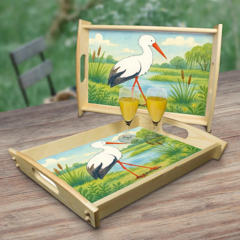 Serviertablett Storch Design Serviertablett, Tablett, Holztablett, Küchentablett, Dekotablett, Frühstückstablett, Tiermotive, Gute Laune, lustige Sprüche, Tiere, Storch, Störche, Schwangerschaft, Geburt, Mutter, Mütter, Mutter werden, Schwanger, Babybauch, Baby