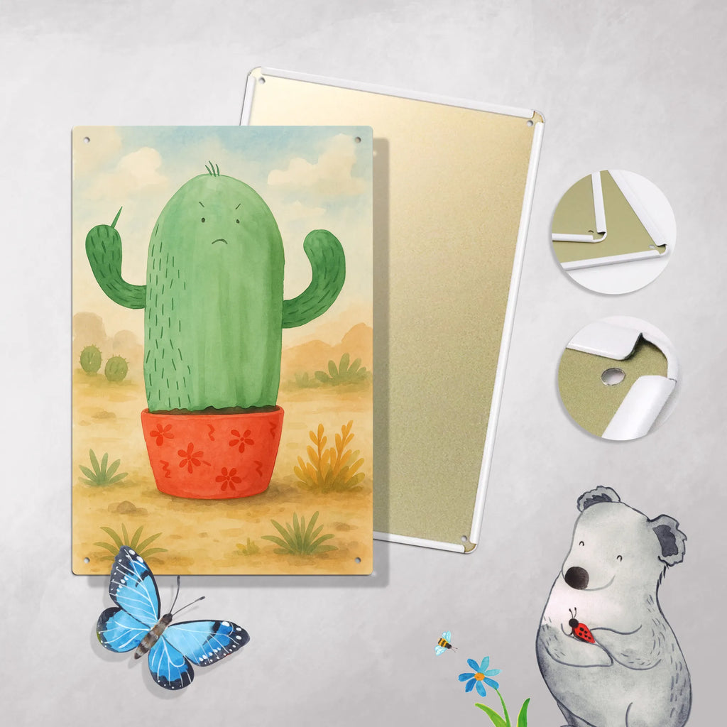 Paint by Numbers Metal Sign cactus Fury Design cactus, cactuses, plants, cactus plant, small green cactus, annoy, colleague, angry, office, school, boss, office life
