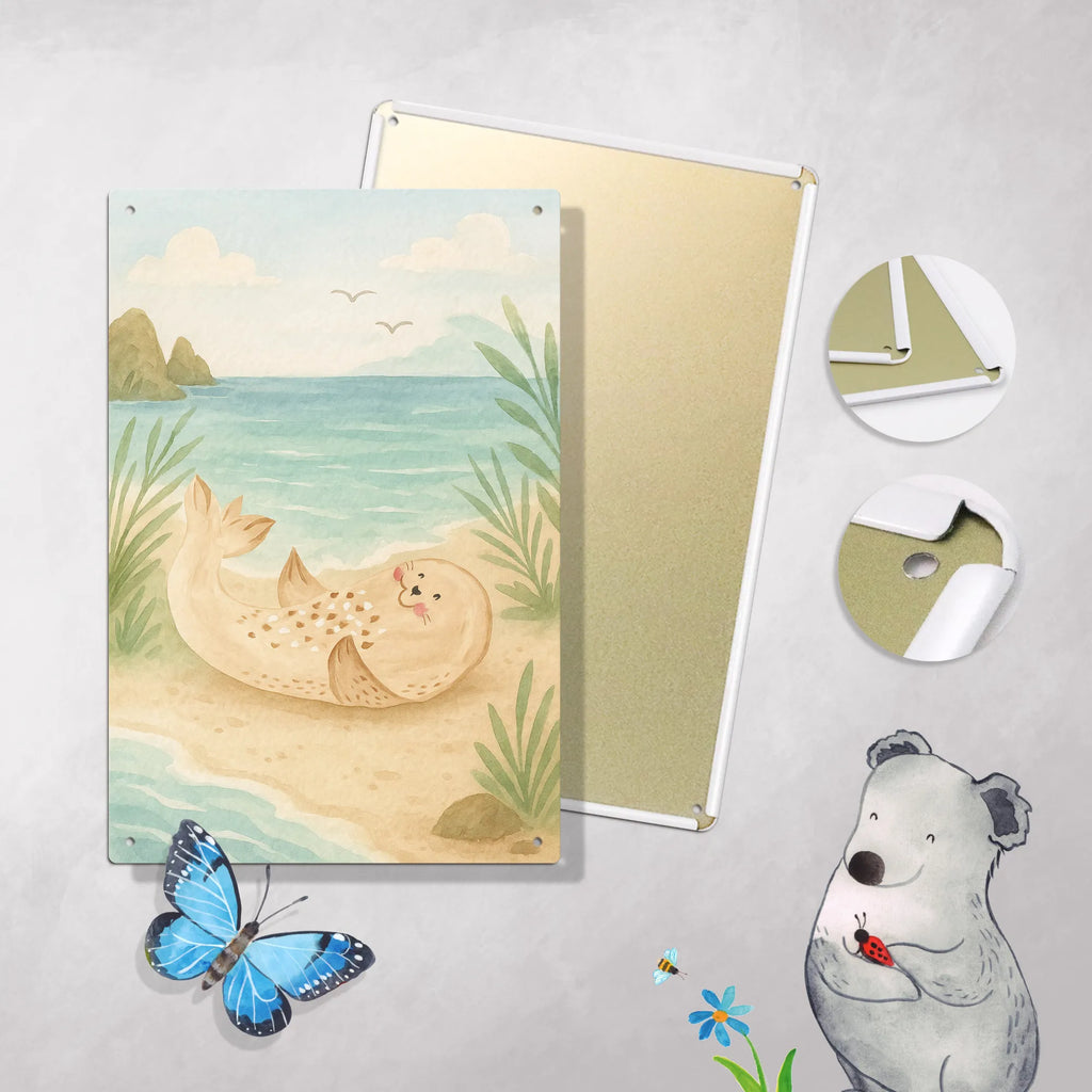 Malen nach Zahlen Metallschild Robbe Liegen Design Baseln, Kreativität, Bastelidee, Ausmalbild, Kunstwerk, Malen, DIY, Künstler, Malen nach Zahlen, Tiermotive, Gute Laune, lustige Sprüche, Tiere, Lachen, Seehund, Freude, Nordsee, Robben, Meerestier, Ostsee, Strand, Robbe