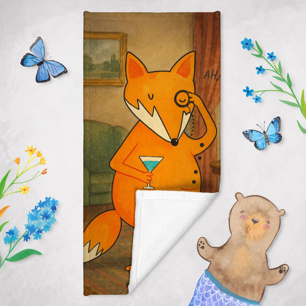 Badehandtuch Fuchs Lord Design Duschtuch, Badetuch, Strandtuch, Saunatuch, Kinder Handtuch, Fuchs, Füchse, tröstende Worte, Spruch lustig, Liebeskummer Geschenk, Motivation Spruch, Problemlösung