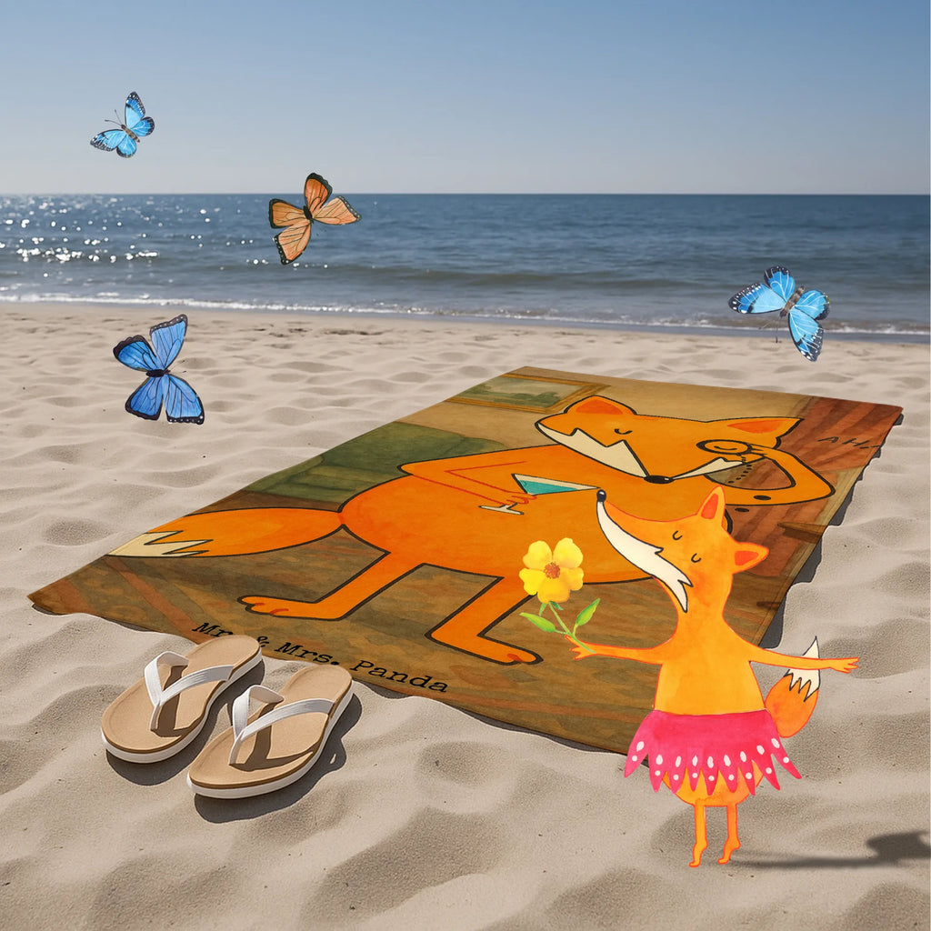 Badehandtuch Fuchs Lord Design Duschtuch, Badetuch, Strandtuch, Saunatuch, Kinder Handtuch, Fuchs, Füchse, tröstende Worte, Spruch lustig, Liebeskummer Geschenk, Motivation Spruch, Problemlösung