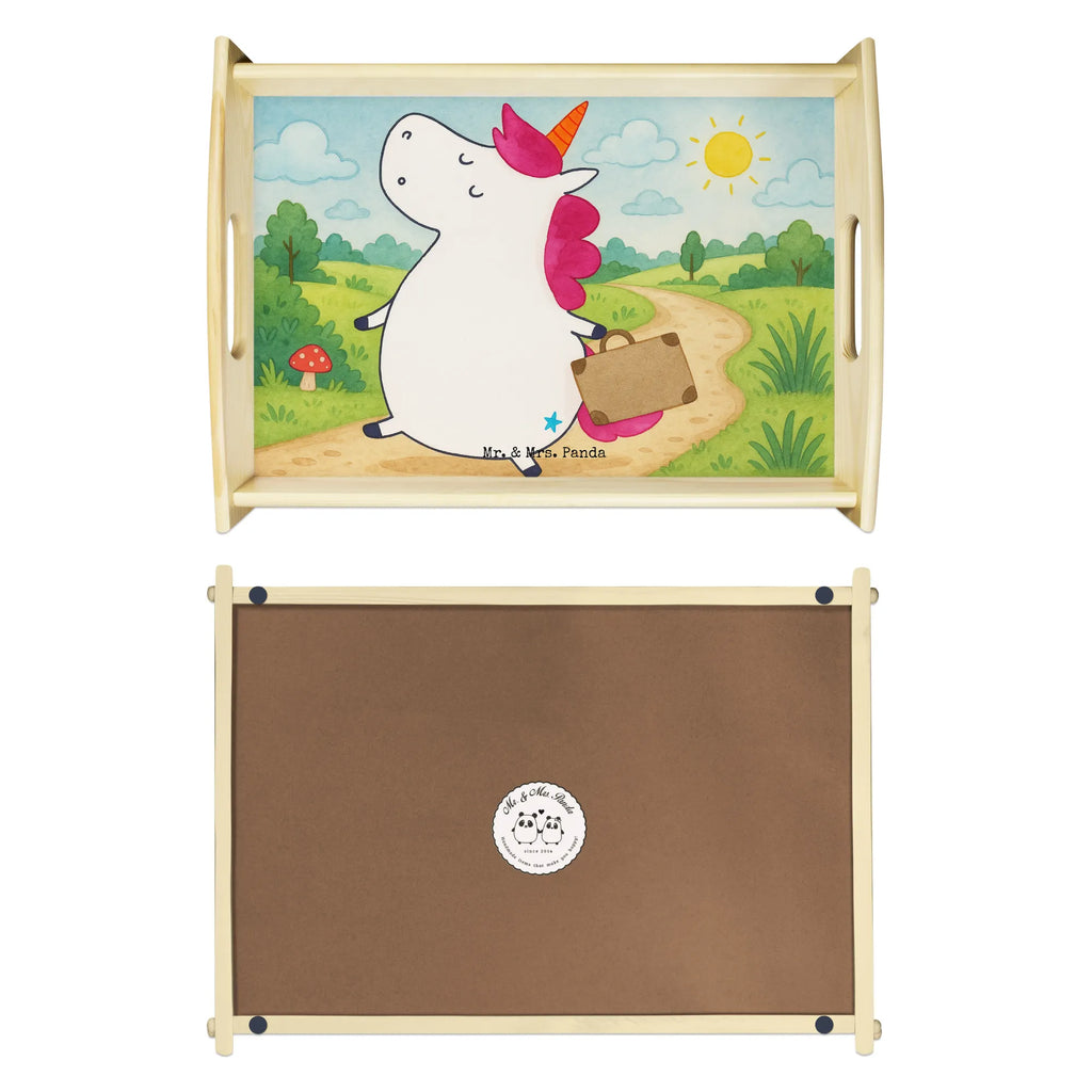 Serviertablett Einhorn Koffer Design Serviertablett, Tablett, Holztablett, Küchentablett, Dekotablett, Frühstückstablett, Einhorn, Einhörner, Einhorn Deko, Unicorn, unicorn, Koffer, Verreisen, Reise, Gepäck, Abenteuer, Erwachsen, Kind, albern, Spaß, lustig, witzig