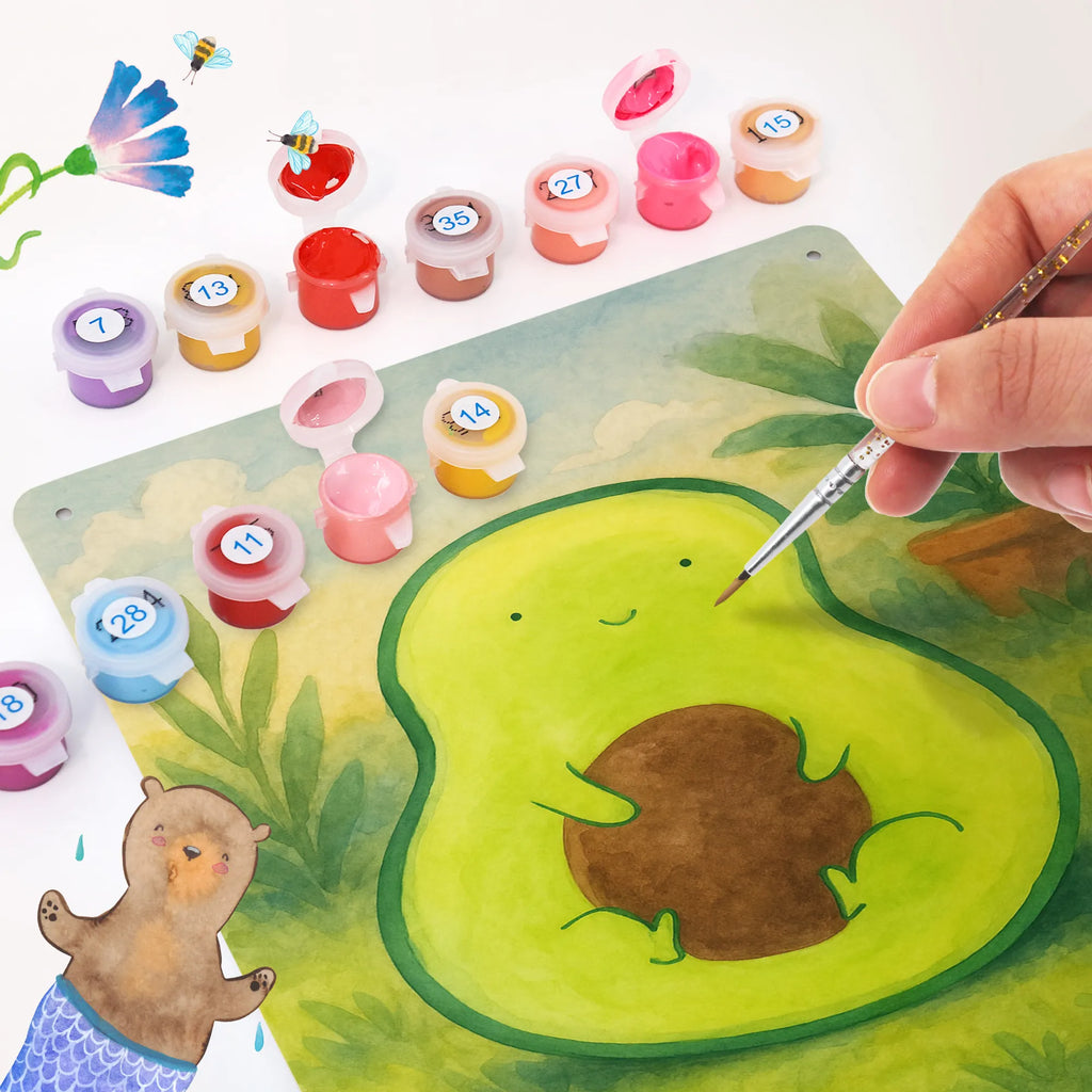 Paint by Numbers Metal Sign avocado core Design avocado, vegetables, saying life, avocado seed, seed, plant