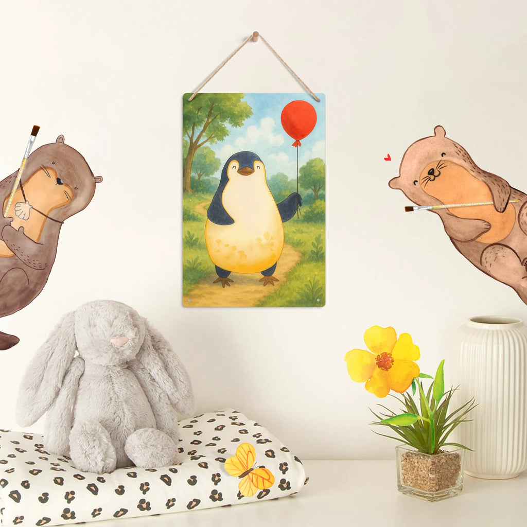 Paint by Numbers Metal Sign Penguin balloon Design Penguin, North Pole, Winter, Penguins, gift girlfriend, new life, love, happiness, love of life, motivation, new start, gift idea, daydreams, best friend, penguins, balloon