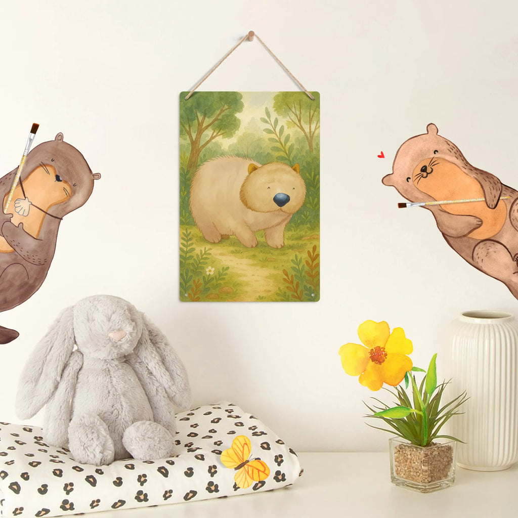 Paint by Numbers Metal Sign Wombat Design small animals, cute, funny, cute animal motives, hand drawn, small world, funny sayings, good mood, happy, gifts, gift ideas, special gifts, animal lover, card, Australia, motivation, Wombat, saying, life is beautiful