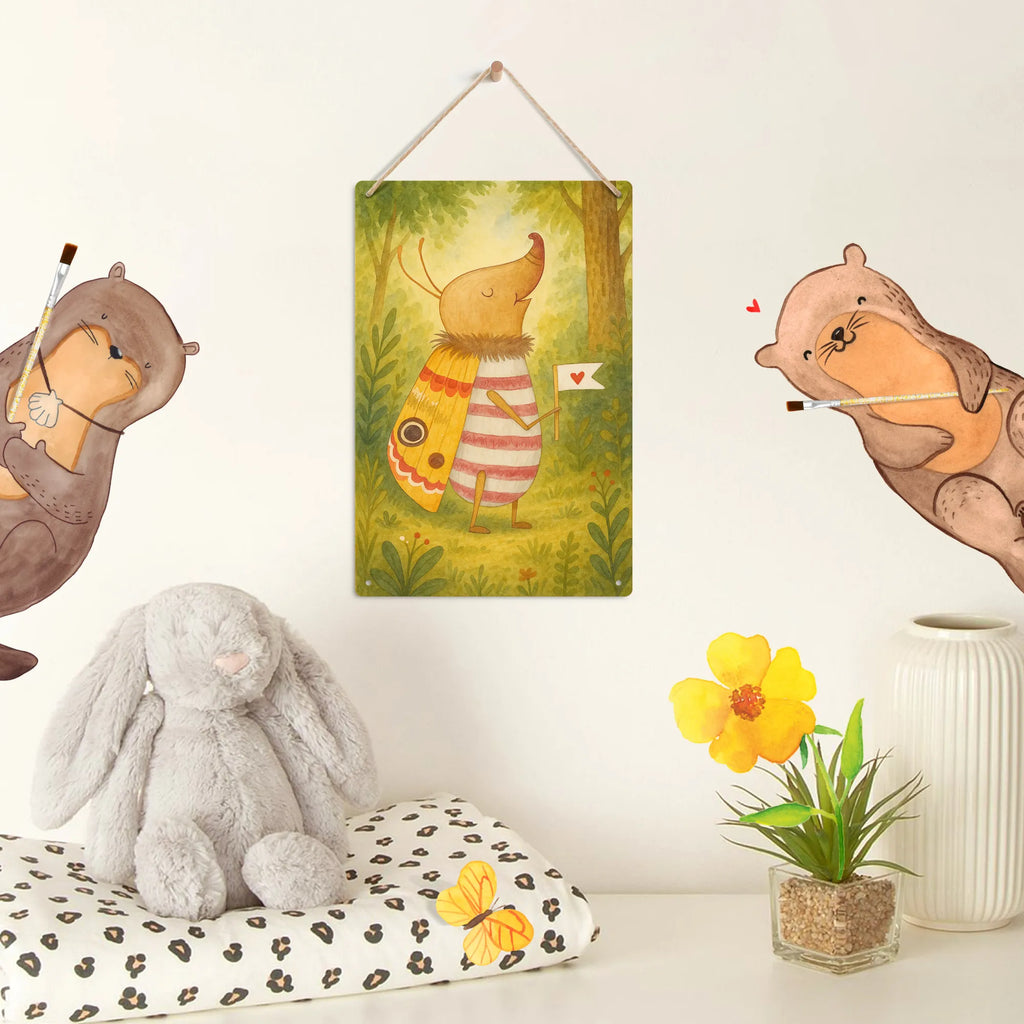 Paint by Numbers Metal Sign Moth flag Design small animals, cute, funny, cute animal motives, hand drawn, small world, funny sayings, good mood, happy, gifts, gift ideas, special gifts, animal lover, card, How much does the world cost, Saying funny, Kitchen decoration, Moth, Beetle