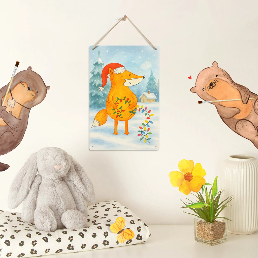 Paint by Numbers Metal Sign Fox Christmas Design Winter, Christmas, Christmas time, snow, Santa Claus, Saying beautiful, Christmas Eve, Fox, Gift Christmas, Foxes