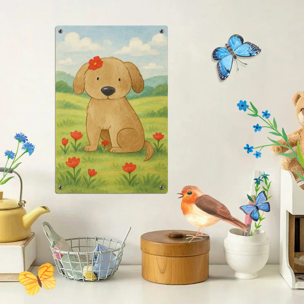 Metalowy szyld do malowania po numerach pies Dama Design Pies, motyw psa, zwierzę domowe, rasa psa, miłośnik zwierząt, właściciel psa, powiedzenia