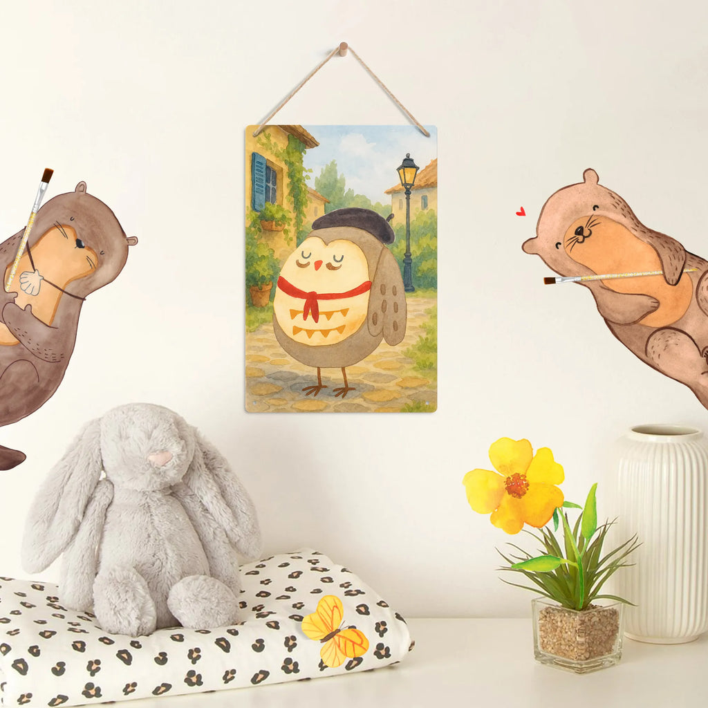 Malen nach Zahlen Metallschild Eule Frankreich Design Baseln, Malen, Künstler, Kunstwerk, Bastelidee, DIY, Malen nach Zahlen, Kreativität, Ausmalbild, Eule, Spruch Französisch, hibou, La vie est belle, Eule Deko, Spruch schön, Frankreich, Eulen, Owl, das Leben ist schön