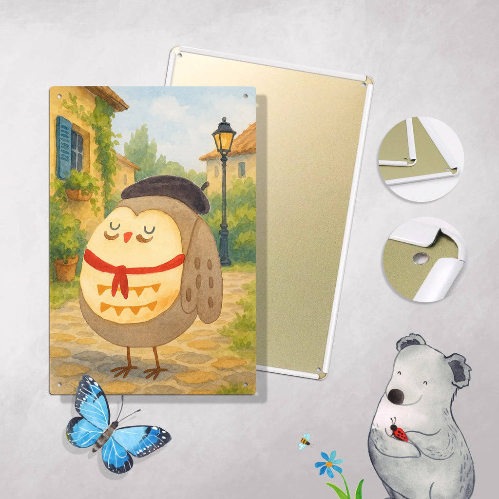 Malen nach Zahlen Metallschild Eule Frankreich Design Baseln, Malen, Künstler, Kunstwerk, Bastelidee, DIY, Malen nach Zahlen, Kreativität, Ausmalbild, Eule, Spruch Französisch, hibou, La vie est belle, Eule Deko, Spruch schön, Frankreich, Eulen, Owl, das Leben ist schön