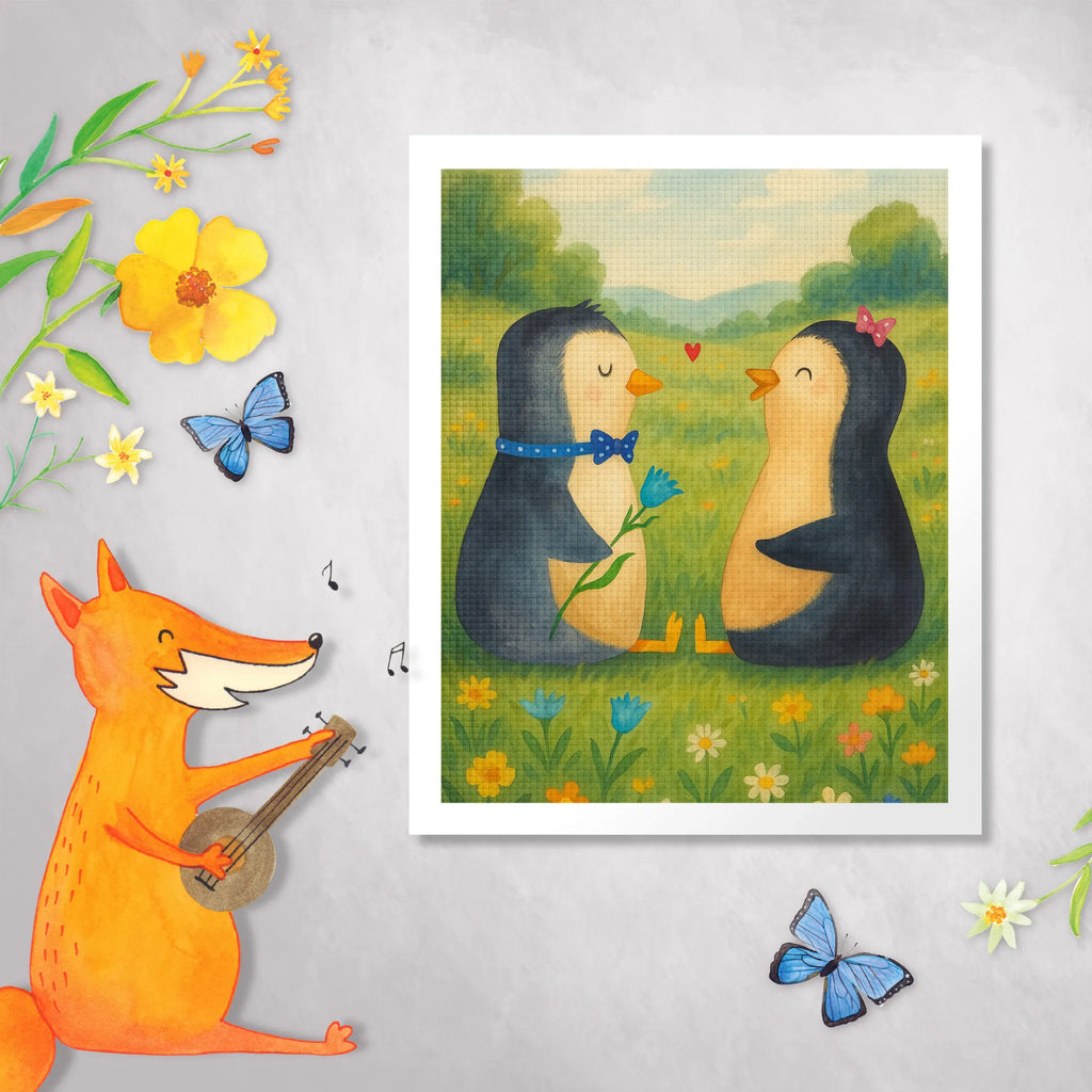 Diamond Painting Penguin pair Design Penguin, North Pole, Winter, Penguins, wedding gift, penguins, great love, dream couple, wedding, lovers, engagement, proof of love, love, love gift, anniversary, wedding day, penguin