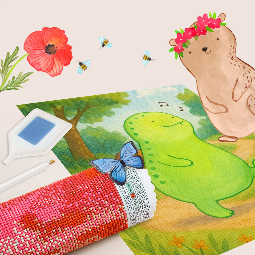 Obraz diamentowy żółw gwizdać Design Skałka