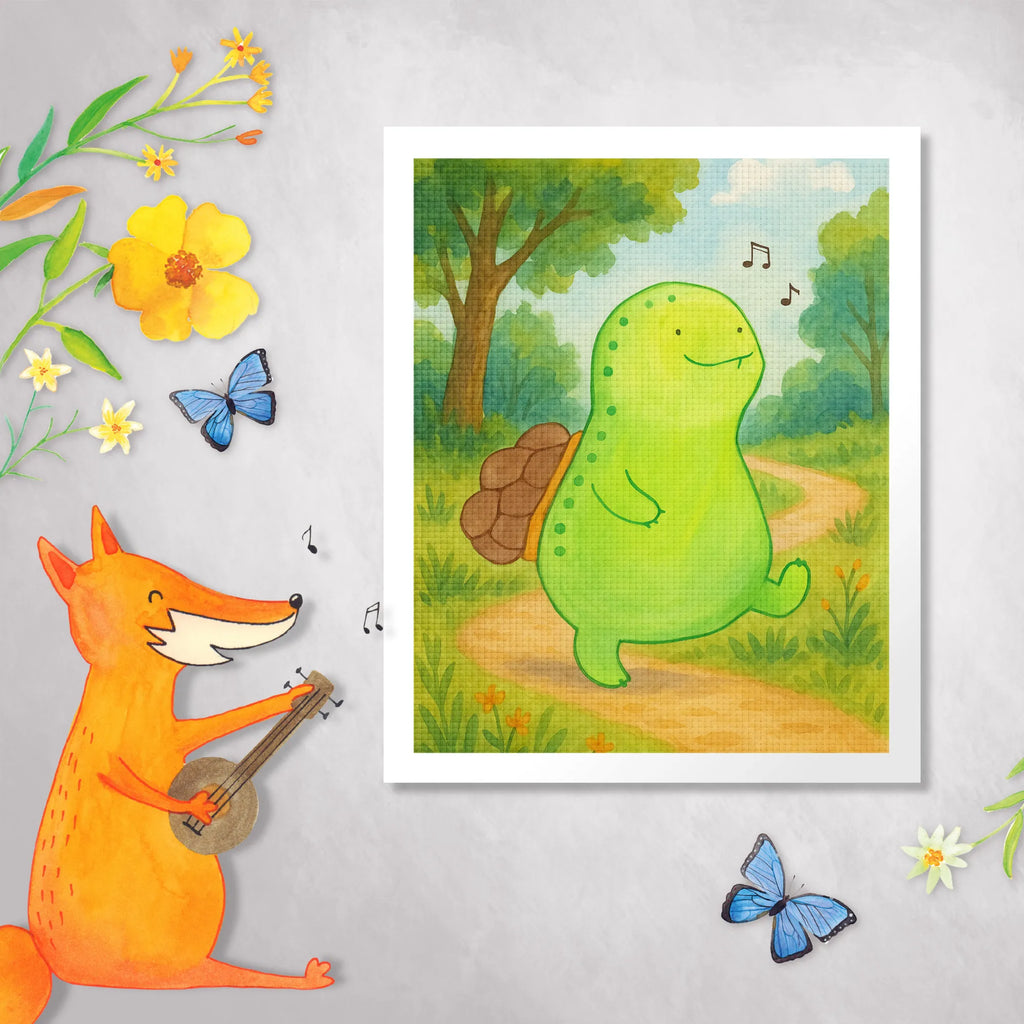 Obraz diamentowy żółw gwizdać Design Skałka