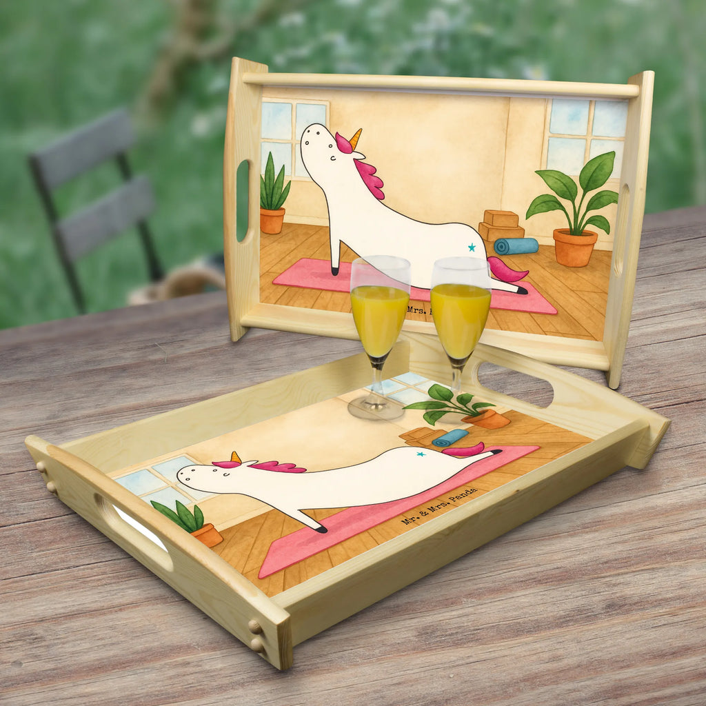 Serviertablett Einhorn Yoga Design Serviertablett, Tablett, Holztablett, Küchentablett, Dekotablett, Frühstückstablett, Einhorn, Einhörner, Einhorn Deko, Unicorn, Yoga, Namaste, Achtsamkeit, Entspannung, Joga, Yogamatte, Sport, lustig, witzig, süß
