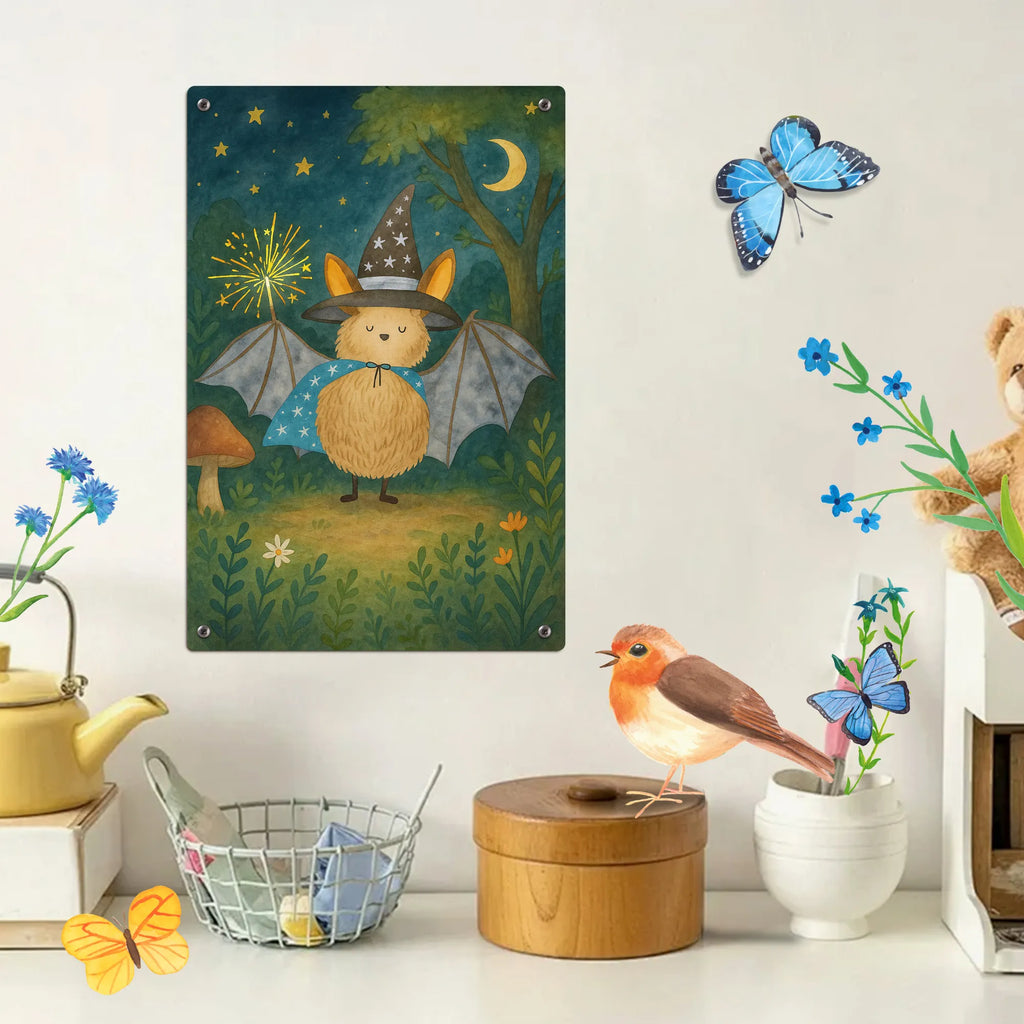 Metalowy szyld do malowania po numerach Nietoperz czarodziej Design Motywy zwierzęce, dobra energia, zabawne powiedzonka, zwierzęta