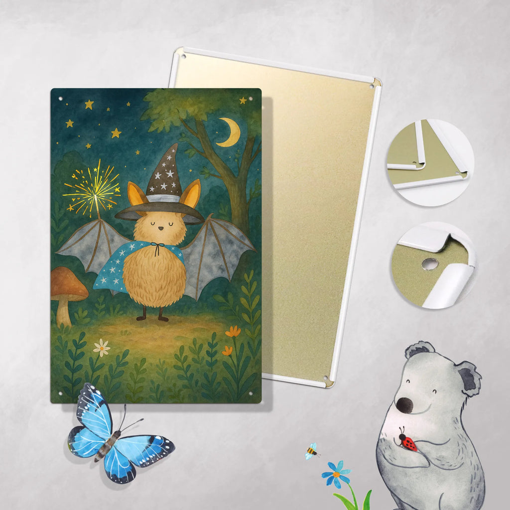 Metalowy szyld do malowania po numerach Nietoperz czarodziej Design Motywy zwierzęce, dobra energia, zabawne powiedzonka, zwierzęta