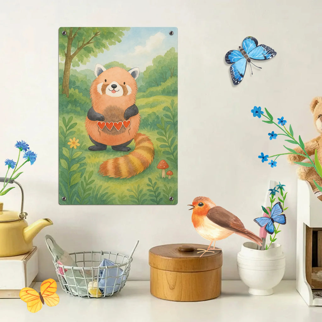 Malen nach Zahlen Metallschild Roter Panda Design Kreativität, Baseln, Malen nach Zahlen, Kunstwerk, DIY, Ausmalbild, Malen, Bastelidee, Künstler, Tiermotive, Gute Laune, lustige Sprüche, Tiere, Panda, Liebe, Herz, Liebling, Lieblingsmensch, Rot