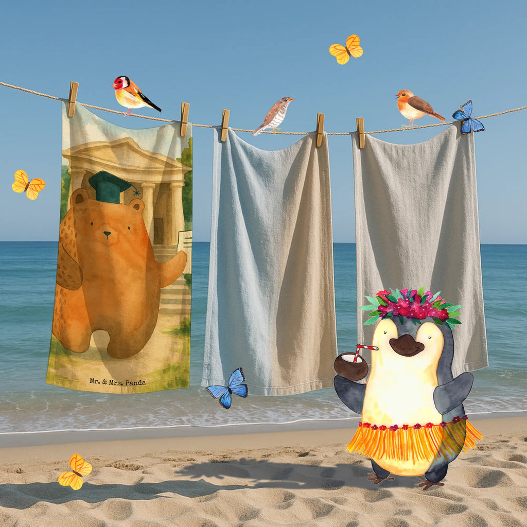 Badehandtuch Bär Prüfung Design Duschtuch, Badetuch, Strandtuch, Saunatuch, Kinder Handtuch, Bär, Teddy, Teddybär, Abitur, Prüfungen, Prüfung bestanden, Abschluss, Zeugnis, Abschlusszeugnis