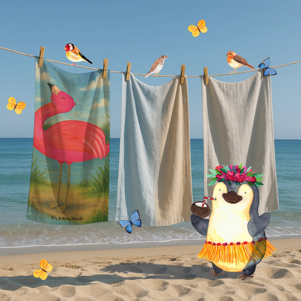 Badehandtuch Flamingo Stolz Design Duschtuch, Badetuch, Strandtuch, Saunatuch, Kinder Handtuch, Flamingo, stolz, Freude, Selbstliebe, Selbstakzeptanz, Freundin, beste Freundin, Tochter, Mama, Schwester