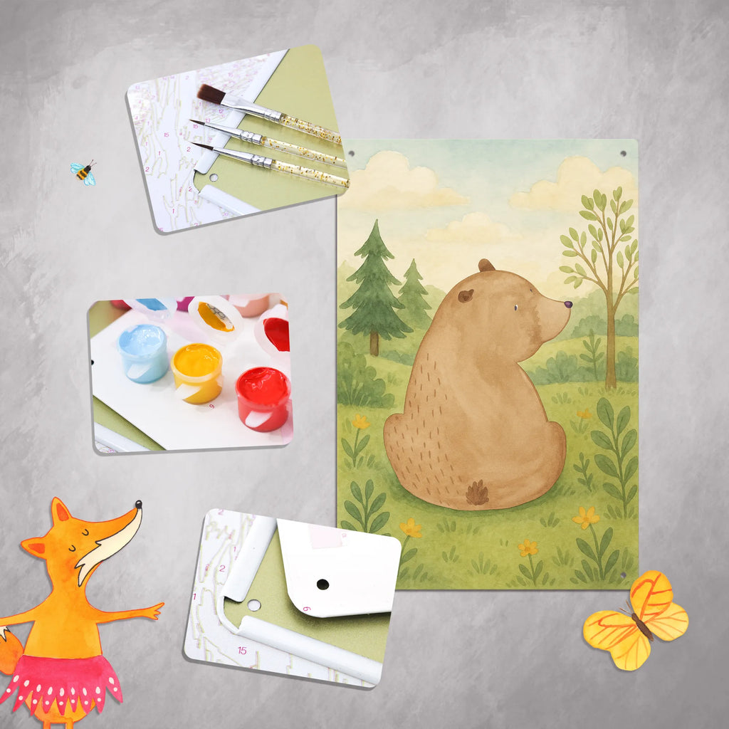 Malen nach Zahlen Metallschild Bär Schulterblick Design Bastelidee, Ausmalbild, Malen nach Zahlen, DIY, Malen, Baseln, Künstler, Kunstwerk, Kreativität, Bär, Teddy, Teddybär, Bärenliebe, Motivation, Bären, Weisheit, Selbstachtung, Weltansicht