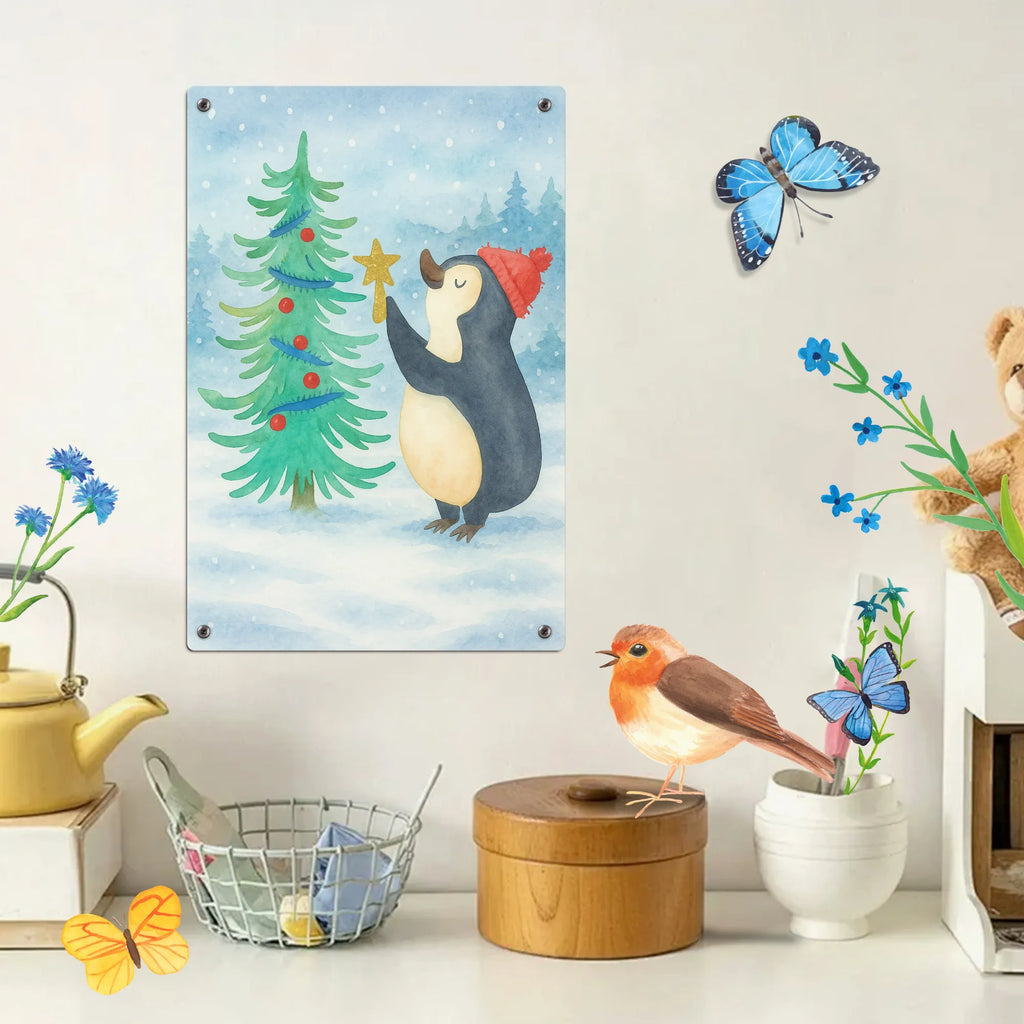 Malen nach Zahlen Metallschild Pinguin Weihnachtsbaum Design Bastelidee, Künstler, Ausmalbild, Malen nach Zahlen, DIY, Kreativität, Kunstwerk, Malen, Baseln, Winter, Weihnachten, Weihnachtsdeko, Nikolaus, Advent, Heiligabend, Wintermotiv, Pinguin