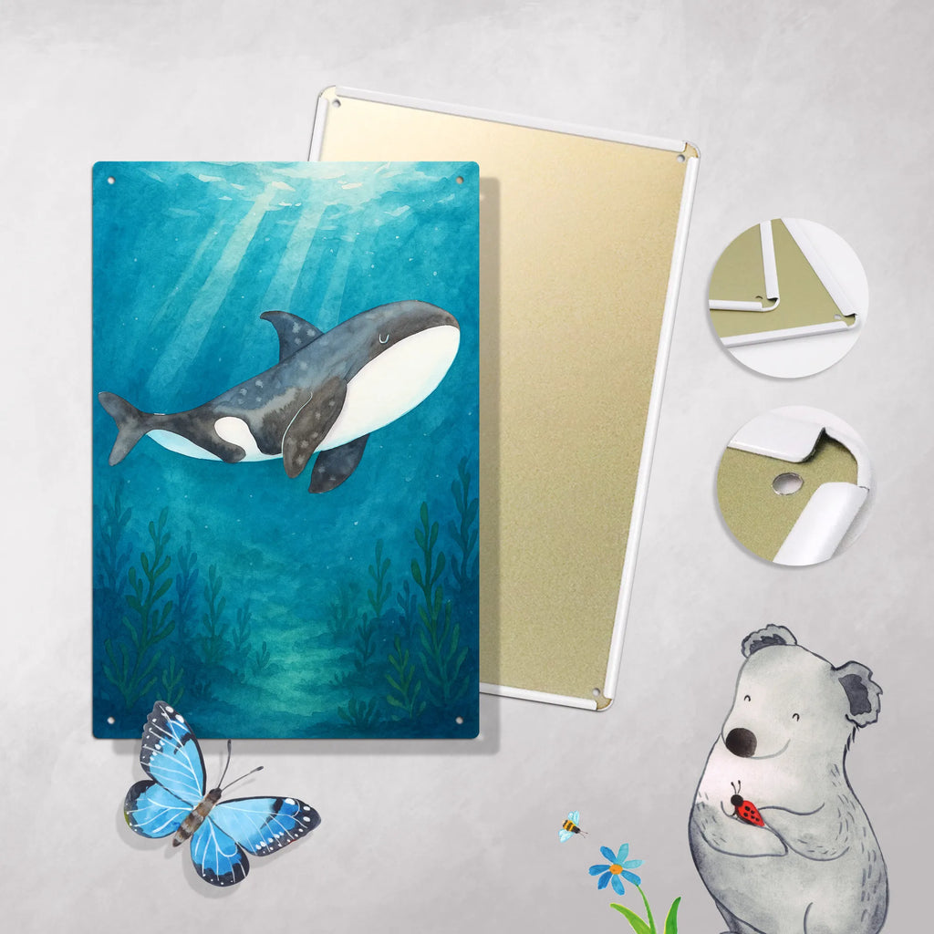 Paint by Numbers Metal Sign Orca Design Seafood, aquatic animals, ocean, sea, fish, shells, corals, reef, whale, narwhal, sea urchin, lobster, platypus, turtle, manatee, crocodile, orca, shrimp, gifts for seafood lovers, water world, underwater animals, underwater world, vacation, deep sea, seafood fans, gift ideas, seafood decoration, seafood posters, work, orcas, killer whale, new start, self-love, motivation, opportunities, office, startup