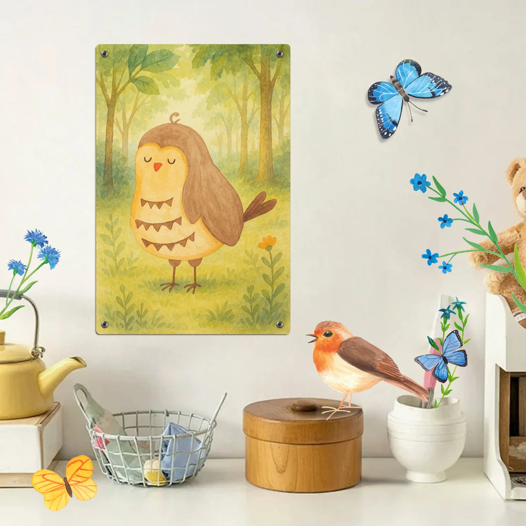 Paint by Numbers Metal Sign Owl Satisfied Design owl, forest animal, bird, nocturnal, gift ideas, birthday present, illustrated, funny, romantic gift, owl decor, Saying beautiful, Love saying, Owl, Pun funny, Owl deco, Owl saying, Romantic, Wedding anniversary gift