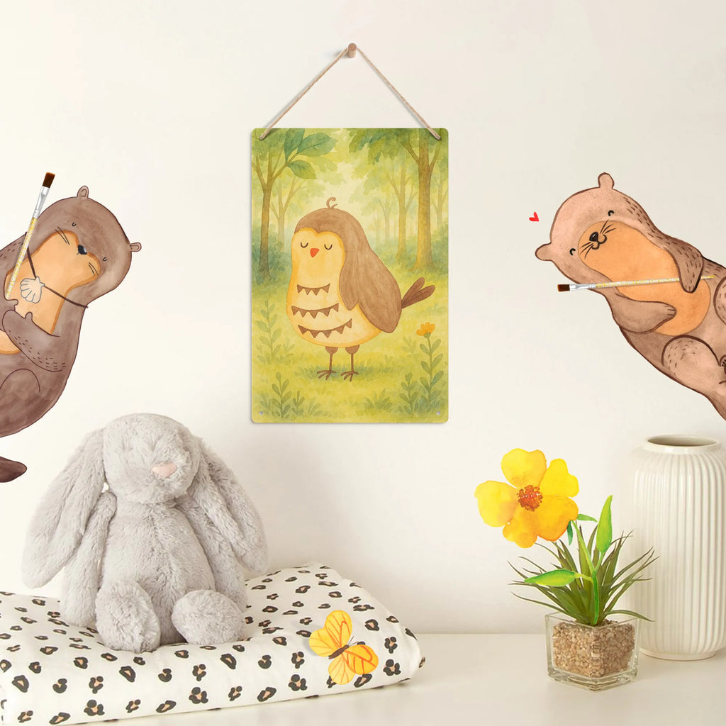 Paint by Numbers Metal Sign Owl Satisfied Design owl, forest animal, bird, nocturnal, gift ideas, birthday present, illustrated, funny, romantic gift, owl decor, Saying beautiful, Love saying, Owl, Pun funny, Owl deco, Owl saying, Romantic, Wedding anniversary gift