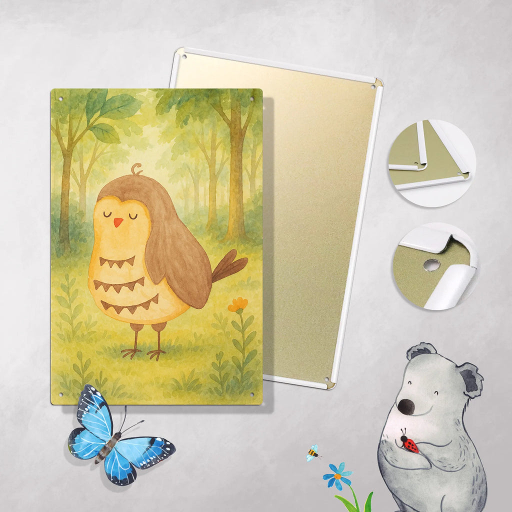 Paint by Numbers Metal Sign Owl Satisfied Design owl, forest animal, bird, nocturnal, gift ideas, birthday present, illustrated, funny, romantic gift, owl decor, Saying beautiful, Love saying, Owl, Pun funny, Owl deco, Owl saying, Romantic, Wedding anniversary gift