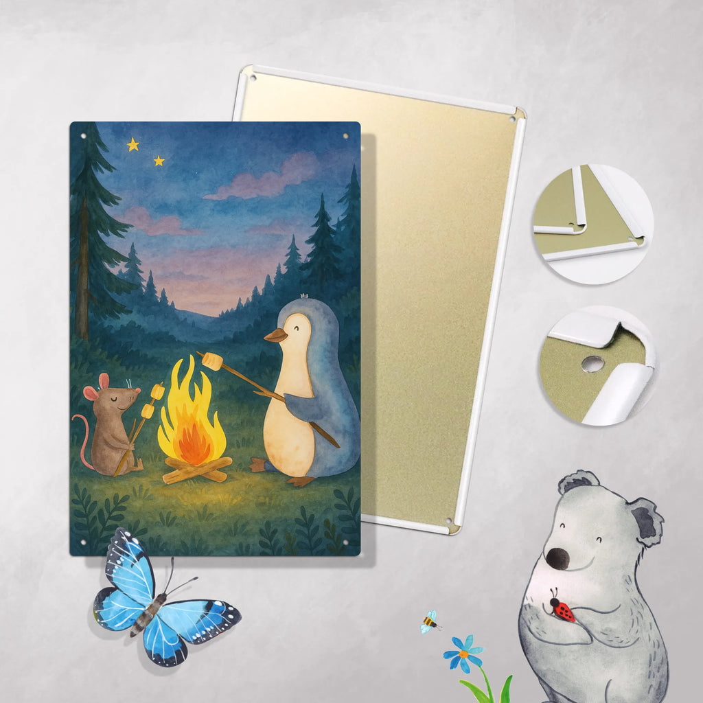 Paint by Numbers Metal Sign Penguin campfire Design Penguin, North Pole, Winter, Penguins, work, mouse, campfire, penguins, life motto, job, new start, life, barbecue, everyday office life, love, office, marshmallows, life motivation, fire, motivation