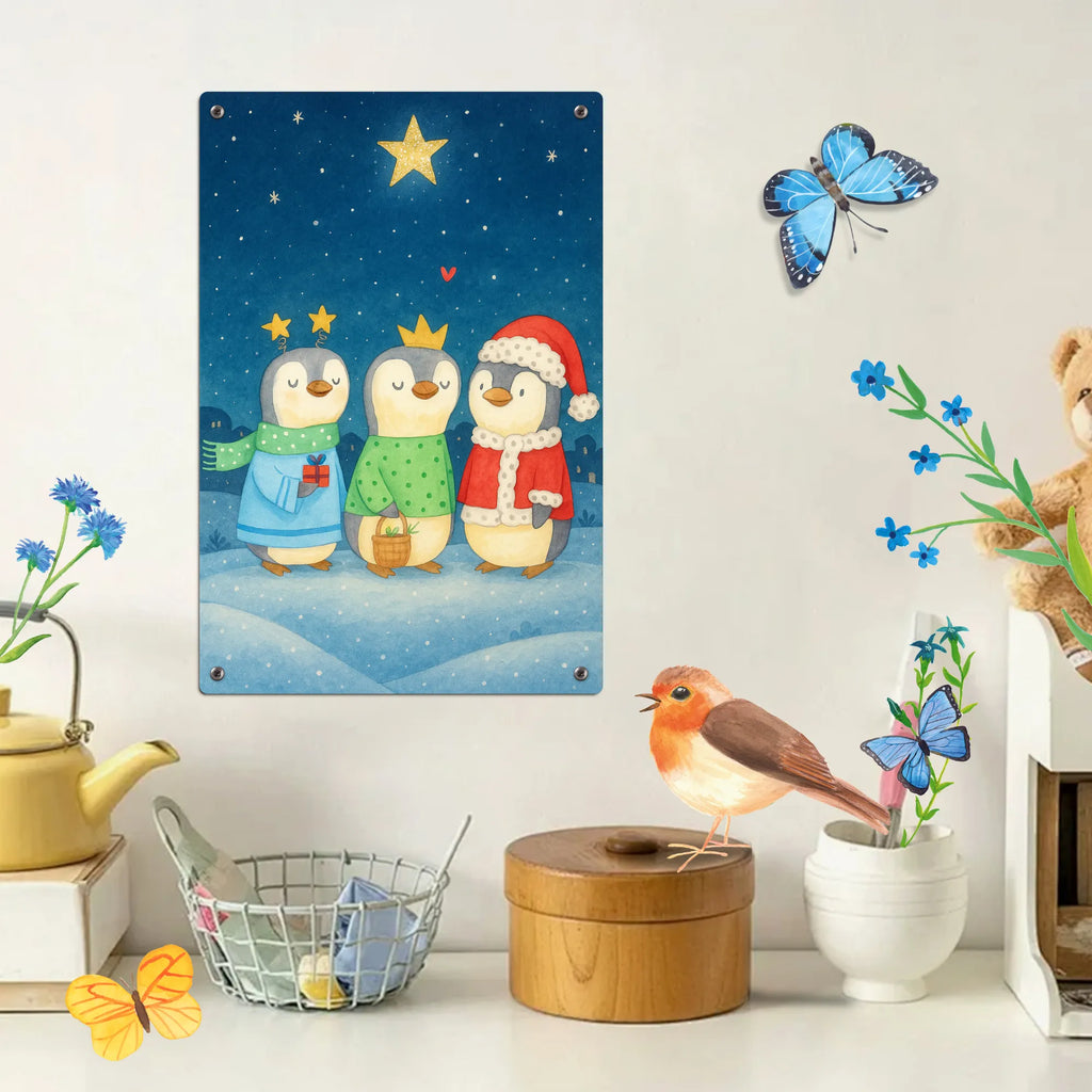 Metalowy szyld do malowania po numerach zimowy czas Święci Trzej Królowie Design Zima, Boże Narodzenie, dekoracje świąteczne, Mikołaj, Adwent, Wigilia, zimowy motyw